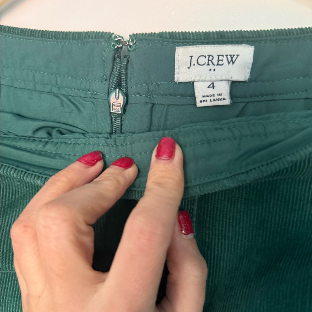 J. Crew Forest Green Corduroy A-Line Skirt - Picture 4 of 4